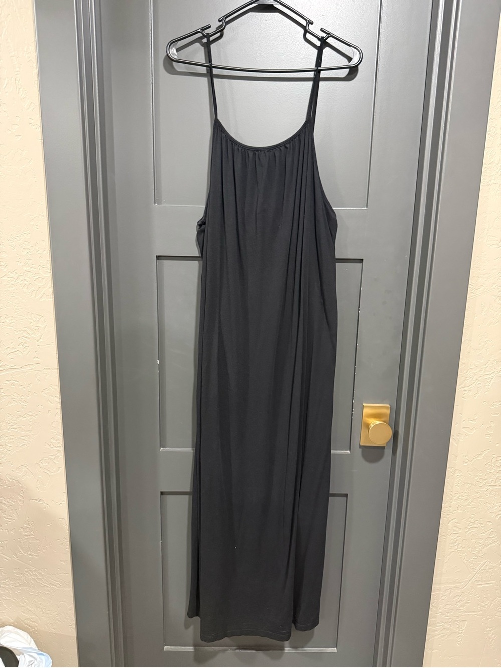 H&M Black Spaghetti-Strap Maxi Dress